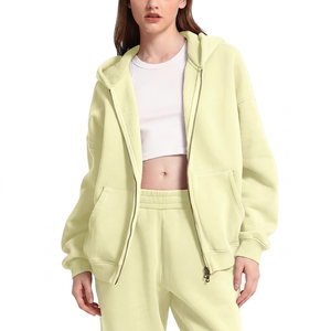 Sudadera con Capucha Extra Grande para Mujer, con Cierre Completo, de Felpa de Algodón Premium, con Logotipo Personalizado, Proveedor de Sudaderas con Capucha - Product Image 1