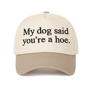 Cappellino da Baseball a Cinque Pannelli Bicolore con Scritta 'My Dog Said You're a Hoe' in Cotone 100% Casual Hip Hop per Esterni - Product Image 5
