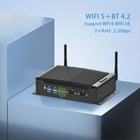 Computadora Industrial sin Ventilador I7 10610U, Triple Pantalla 4K HD DP, LAN Dual 2.5G, WiFi 6, Amplio Rango de Temperatura, Computación de Borde