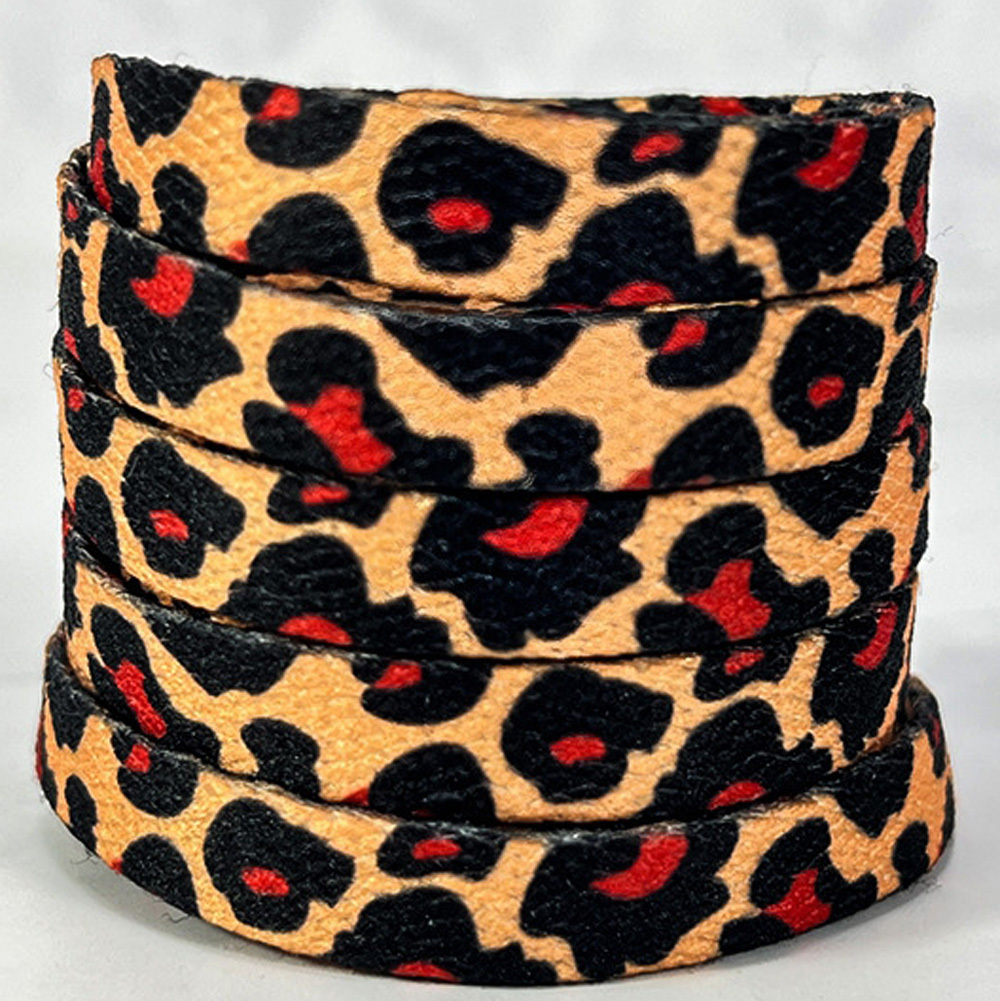 08 Red Brown Black Dot Red Leopard Print