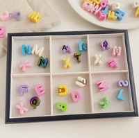 BELLEWORLD Perles acryliques alphabet plaquées UV personnalisées, 26 lettres, grand trou, perles lâches, accessoires de fabrication de bijoux DIY, vente chaude