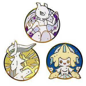 Broche anime japonais Mewtwo <span class=keywords><strong>Arceus</strong></span> Rachi Badge en métal Logo personnalisé Broche en émail - Product Image 1