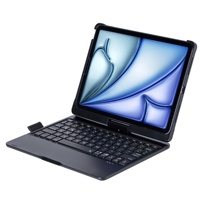 Casing Keyboard Plastik OEM ODM 360 Derajat Dapat Diputar Dengan Touchpad RGB Backlit untuk iPad