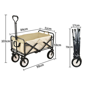 Carretilla Plegable Colorida, Remolque <span class=keywords><strong>Pequeño</strong></span> para Camping, Carrito de Camping con Freno - Product Image 2