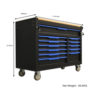 Caja de Herramientas Rodante Modular de Acero Resistente OEM con 12 Cajones, Kit Completo de Reparación para un Almacenamiento Eficiente en Talleres y Garajes