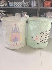 Grand panier à linge pliable en toile de coton de haute qualité avec logo personnalisé - Product Image 2