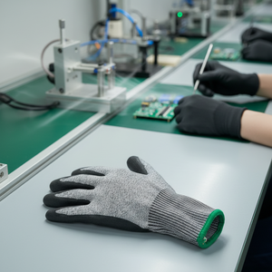 <span class=keywords><strong>Gants</strong></span> <span class=keywords><strong>de</strong></span> sécurité anti-coupure en nitrile lisse ANSI A3, doublure en HPPE et élasthanne, résistants aux déchirures, résistants aux produits chimiques, durables - Product Image 6
