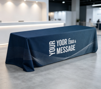 Nappe rectangulaire en polyester imprimée numériquement sur mesure, tissu portable pour stand d'exposition et bannière promotionnelle