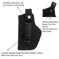 Étui de ceinture tactique réglable pour arme à feu, dissimulé, à dégainage rapide, OWB IWB, en nylon, unisexe, durable, accessoires pour la chasse et l'usage quotidien