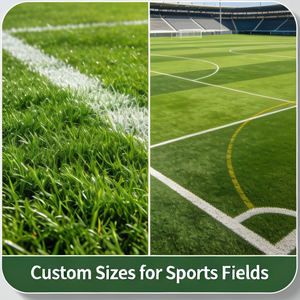 Erba Sintetica Ecologica Riciclabile Intrecciata Senza Colla con Drenaggio Rapido per Campi da <span class=keywords><strong>Calcio</strong></span> - Product Image 2