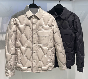 Doudoune légère pour homme, nouvelle collection hiver, style chemise à revers, veste décontractée en duvet de canard, manteau tendance de marque - Product Image 2