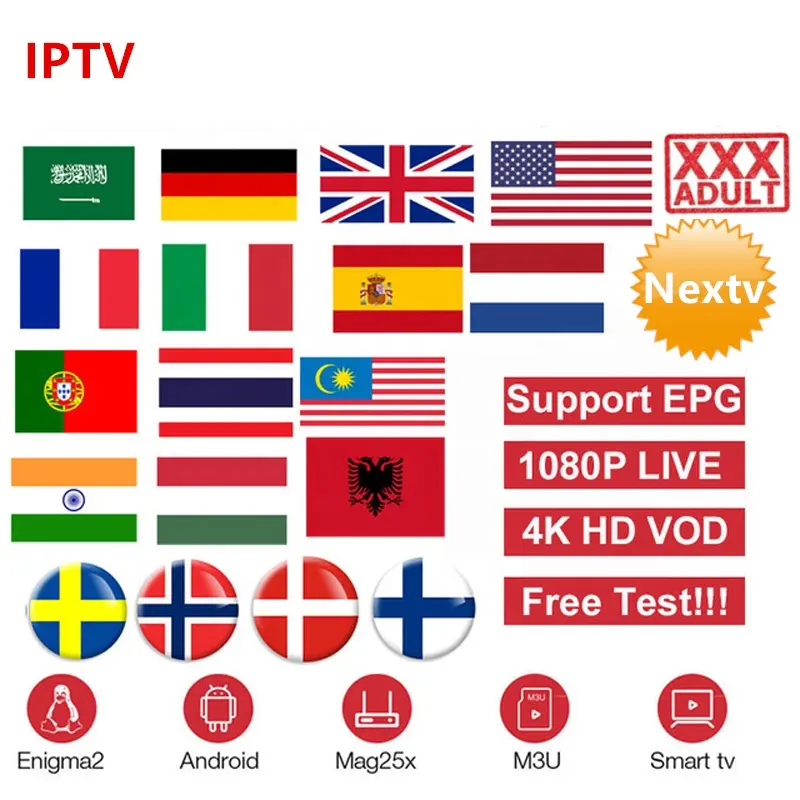 Hd Wereld Iptv 10000 Live 20000 Vod 4K Live Android Tv Box Beste Voor Europa Arabische Usa Afrika Latino Dutch Zweden M3u Iptv