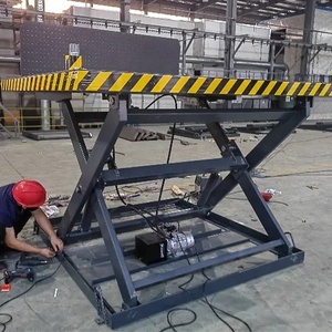 Hot-bán thủy lực Dock Cargo Lift bảng mới Scissor Lift Dock leveller xe bơm thép phun cát sau khi loại bỏ gỉ 2 tấn - Product Image 6