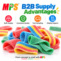 Sour Belts, bonbons gélifiés colorés enrobés de sucre, délicieux
