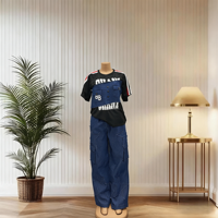 Ensemble décontracté pour femmes, taille plus, haut à manches courtes et short, boutonné, deux pièces, tendance, style cowboy