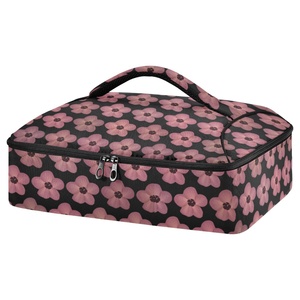 Sac isotherme portable Aloha, motif floral hawaïen Hau, impression personnalisée, pour barbecue, transport de casseroles et plats à emporter - Product Image 1