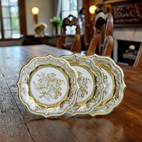 Assiettes en papier jetables écologiques de style européen classiques en gros pour les fêtes et les restaurants