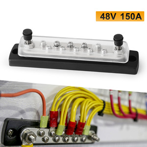 CNSPEED Bloc de bornes de busbar 10 voies 48V 150A pour usage intensif en camping-car, yacht et motorhome - Product Image 2