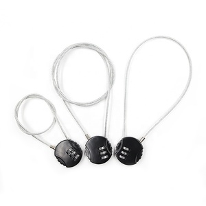 Candado de Cable para Equipaje 8039 Competitivo, Forma Redonda Pequeña, Aleación de Zinc, Combinación de 3 Dígitos, Candado de Alambre <span class=keywords><strong>Flexible</strong></span> para Maleta de Viaje - Product Image 3