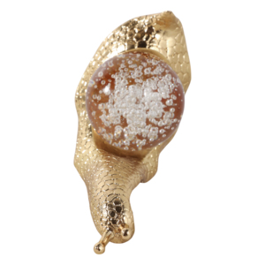 Scultura decorativa a forma di lumaca con sfera di vetro, statua moderna per l'arredamento di casa, ufficio e soggiorno - Product Image 6