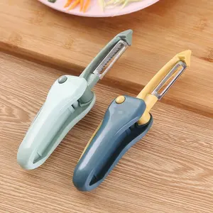 2024 nouveau créatif Simple cuisine éplucheur multifonctionnel pliable Double lame couteau à éplucher carotte concombre râpe