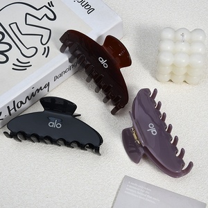 <span class=keywords><strong>Pince</strong></span> à cheveux personnalisée en acétate faite à la main pour femme, pour <span class=keywords><strong>chignon</strong></span> - Couleur unie, passe-partout - Product Image 2