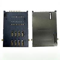 Soporte de tarjeta SIM autoejectable GXD, ranura de 6 pines + 1 pulsador, montaje SMD/SMT, soldadura externa, normalmente cerrado, dos electrónicos