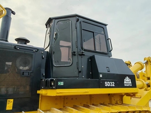 รถดันดินตีนตะขาบ Shantui SD32 สีเหลือง เครื่องจักรกลหนักสำหรับงานก่อสร้าง ขับเคลื่อนด้วยเครื่องยนต์ - Product Image 5