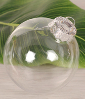 Ornements remplissables DIY, boules transparentes rondes en plastique pour décorations de Noël, de mariage, d'anniversaire et de fête