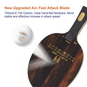 Raquette de tennis de table d'entraînement en fibre de carbone 9 couches OEM à prix d'usine avec caoutchouc à picots pour le ping-pong - Product Image 4