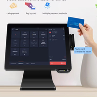 Pantalla táctil capacitiva de 10 puntos de 15,1/15,6 pulgadas Core I3 Android POS máquina caja registradora Terminal NFC lector escáner de código de barras