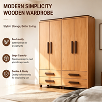 Armoire en bois pour chambre à coucher, armoire de rangement pour vêtements, armoire de grande capacité, meubles sur mesure, fournisseur en gros