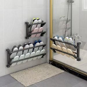 Foldable <b>Wall</b> <b>Mounted</b> <b>Shoe</b> <b>Rack</b> 60X70cm Durable Bathroom Shelf For Sports <b>Shoes</b> - Product Image 4