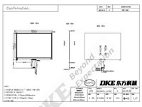 DKE 9.7 pouces grande étiquette d'étagère en papier e 7 couleurs étiquettes transparentes e ink epaper moniteur e-ink fabricant d'affichage