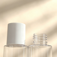 Botella de Plástico PET Cilíndrica para Cosméticos y Cuidado de la Piel, con Tapa Transparente y Cierre de Rosca, Fabricada en China, Personalizable (OEM/ODM)