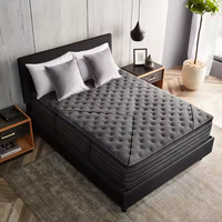 Matelas de luxe 5 étoiles pour hôtel, taille Queen et King, pour un sommeil réparateur, enroulable dans une boîte, 25 cm de hauteur, mousse haute densité, ressorts ensachés, matelas noir