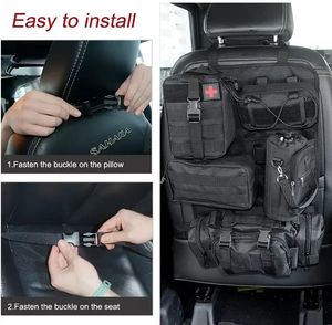 Sac de rangement tactique universel pour panneau Molle de véhicule avec 5 poches d'Admi détachables de différentes tailles - Product Image 5