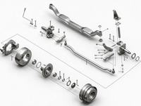 Support de barre stabilisatrice 2906-01547 pour pièces d'essieu avant de bus ZK6120, qualité d'origine