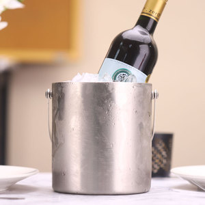 Stainless Steel Double-Walled Heat Insulated Ice Cube Bucket Round Container Bucket Wine Ice <strong>Cooler</strong> Beer Cabinet Kitchen <strong>Tool</strong> - Product Image 5