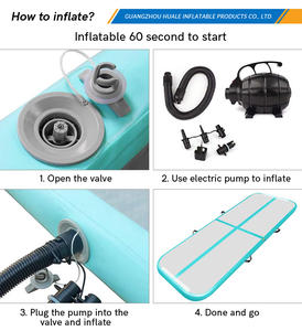 Ensemble de 5 tapis d'entraînement de gymnastique gonflables avec rouleau d'<span class=keywords><strong>air</strong></span> et piste d'<span class=keywords><strong>air</strong></span> pour salle de sport à domicile - Product Image 4