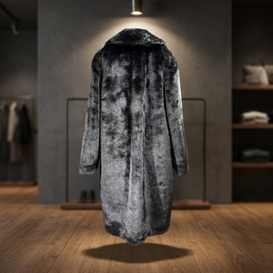 Abrigo Largo de Invierno para Hombre con Piel de Zorro - Abrigo Cálido, Reversible, Impermeable y Ecológico para Clima Frío - Product Image 3