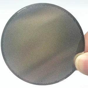 Metal etching photo etched coffee filter with laser printed logo punched plate perforated sheet metal