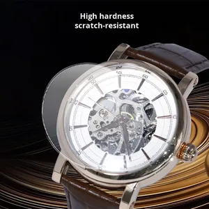 Reloj mecánico de alta gama personalizado para hombre, función luminosa, nuevo reloj de pulsera analógico resistente al agua para negocios, diseño de esqueleto de cuero Simple - Product Image 6