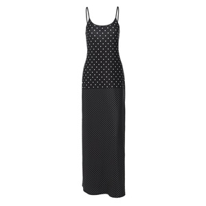 Women's <b>Spaghetti</b> <b>Strap</b> Polka Dot Maxi Dress Dot Print Bodycon Gown With Back Slit for Casual & Party Wear Dresses Fashion - Product Image 4