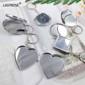 Portable Metal Double-sided Folding <b>Mirror</b> Keychain Portable Two-side Folding <b>Mirror</b> Cosmetic Compact <b>Mirror</b> Keychain - Product Image 2