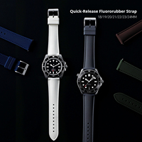 Bracelet de montre en caoutchouc FKM de luxe à libération rapide, motif tressé en nylon, bracelet de remplacement pour Omega avec fermoir métallique