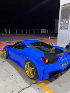 Nuevo kit de carrocería estilo LB para 458 Hardtop 2010-2014, incluye parachoques, faldones laterales, difusor, alerón, pasos de rueda y capó con tornillos. - Product Image 3