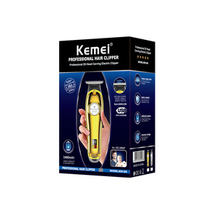 Tondeuse à cheveux professionnelle Kemei KM-18S, lame en métal, rechargeable par USB, 7000-9000 tr/min, affichage numérique, pour tous les groupes d'âge - Product Image 1