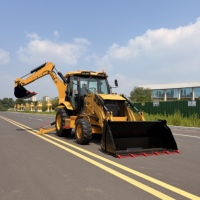 Mini-chargeuse rétrocaveuse 4x4 avec moteur diesel CE EPA de fabrication chinoise, capacité de charge nominale de 8 tonnes, chargeur frontal pour tracteur agricole
