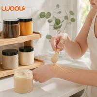 Grosir Pabrik 200g Matcha Green Tea Aloe Shea Butter Sea Salt Scrub Pembersih Mendalam Pengelupas Kulit Perawatan Tubuh